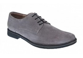 Pantofi barbati casual din piele naturala intoarsa gri - Marimea 39